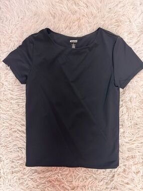 Spanx Classic Black Short Sleeve Tee